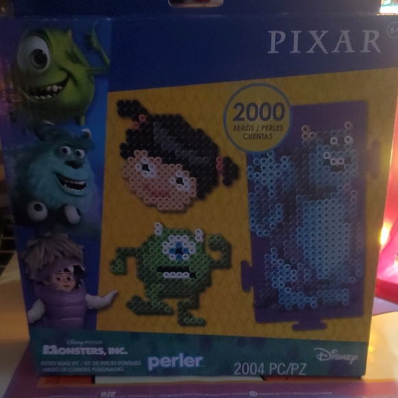 Disney Other - Disney Pixar Monsters Inc. Perler Bead Set - Blue, Green, and Purple
